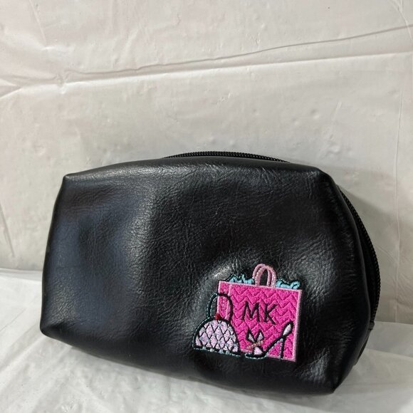 Mary Kay MK Logo Makeup Cosmetic Travel Bag Pouch Black Pink Small Girlfriend - Picture 3 of 9